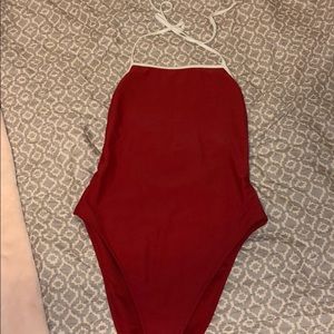 Red One-Piece Bathing Suit